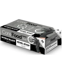 ELDİVEN Corefood Power Tırtıklı Siyah Nitril 50 Adet